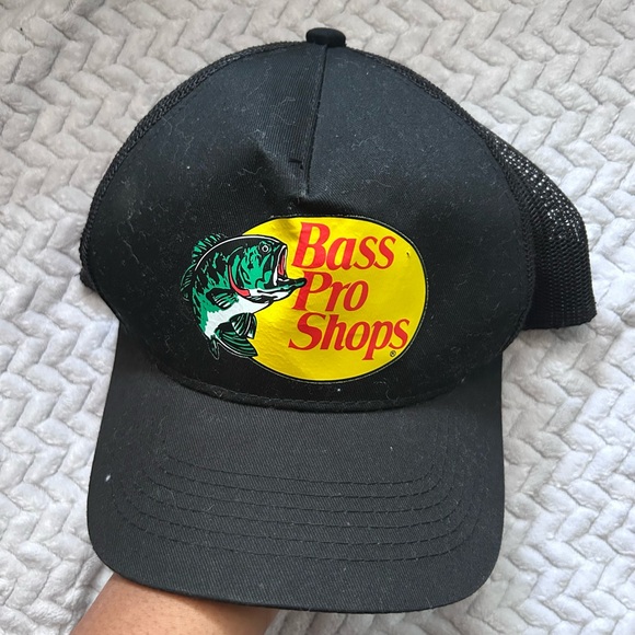 Bass Pro Shops Other - Bass Pro Shops Black and Yellow Logo Cap